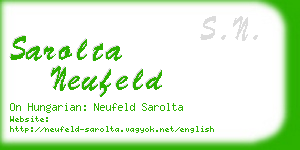 sarolta neufeld business card